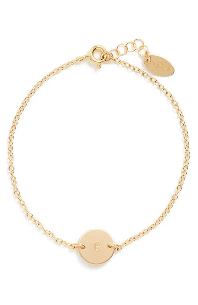 Nashelle Initial Mini Disc Bracelet In 14k Gold Fill G