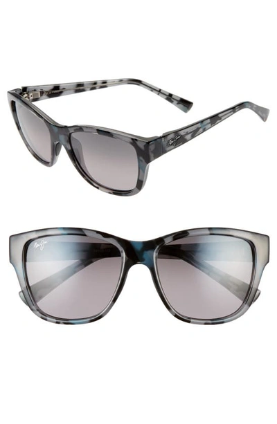 Shop Maui Jim Hanapa'a 53mm Polarizedplus2® Sunglasses In Grey Blue Black Tortoise/ Grey