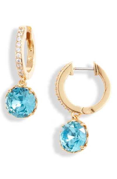 Kate Spade That Sparkle Pavé Huggie Hoop Earrings In Aquamarine | ModeSens