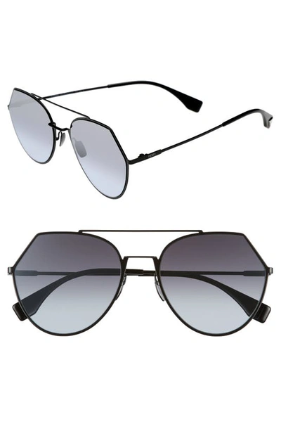 Shop Fendi Eyeline 55mm Sunglasses