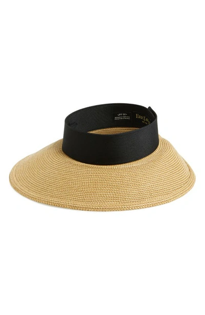 Shop Eric Javits 'squishee® Halo' Hat In Natural/ Black