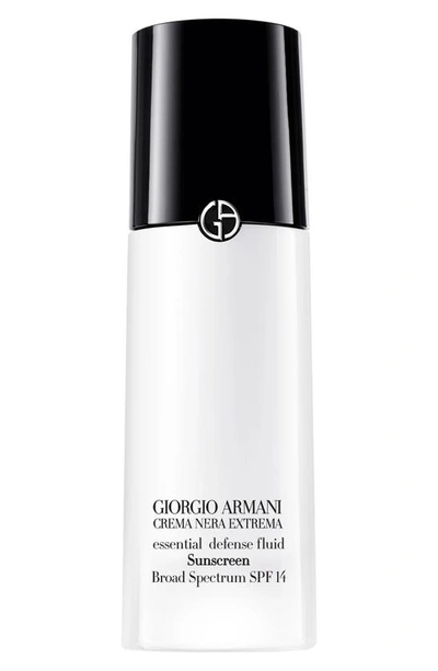 Shop Giorgio Armani Crema Nera Extrema Essential Defense Fluid Sunscreen Spf 14