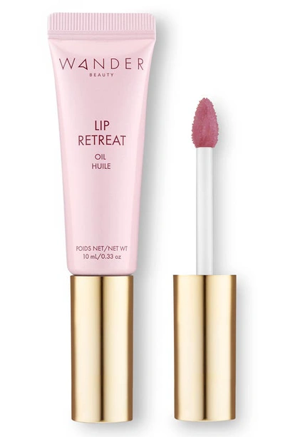 Shop Wander Beauty Lip Retreat Tinted Oil In Spa Day (strawberry Pink)