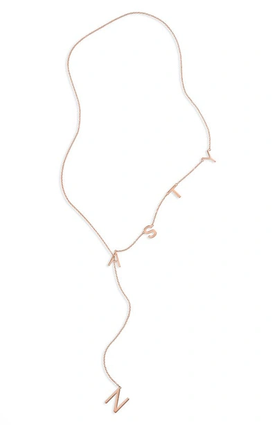 Shop Adornia Nasty Lariat Necklace In Pink/ Gold