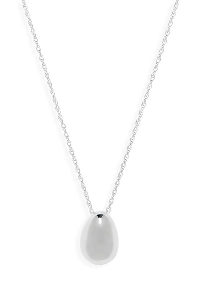 Shop Sophie Buhai Tiny Egg Pendant Necklace In Sterling Silver