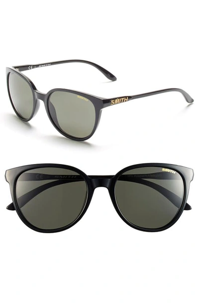 Shop Smith 'cheetah' 53mm Sunglasses In Black/ Polar Grey/ Green