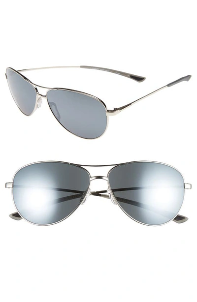 Shop Smith 'langley' 60mm Aviator Sunglasses In Silver