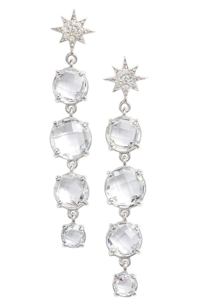 Shop Anzie North Star Drop Earrings In Silver