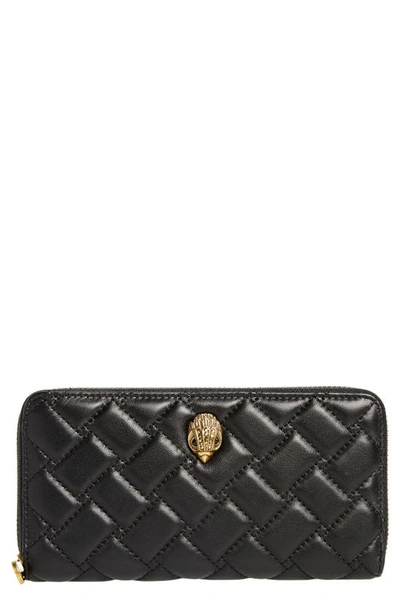 Shop Kurt Geiger Eagle Leather Zip Around Wallet In Black