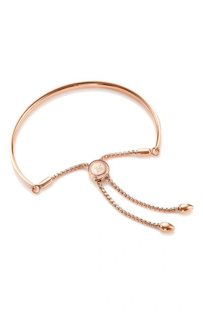 Shop Monica Vinader Fiji Friendship Bracelet In Rose Gold