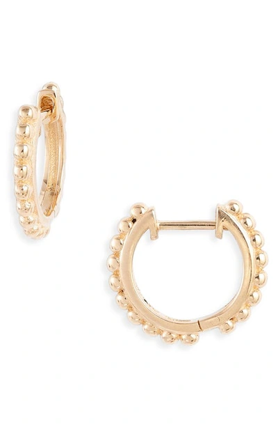 Shop Anzie Dew Drop Huggie Hoop Earrings In Gold