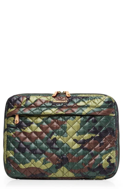 Shop Mz Wallace Metro Organizer In Green Camo Oxford