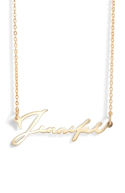 Shop Argento Vivo Personalized Script Name Necklace In Gold
