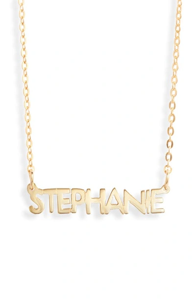 Shop Argento Vivo Small Personalized Name Necklace In Gold