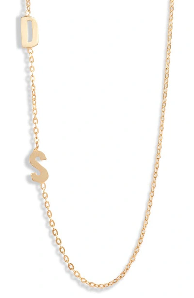 Shop Argento Vivo Personalized Two Initial Necklace In Gold