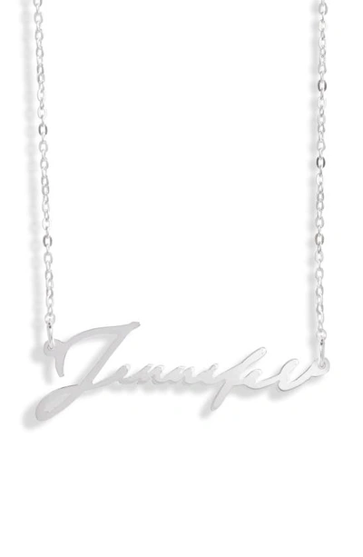 Shop Argento Vivo Personalized Script Name Necklace In Silver