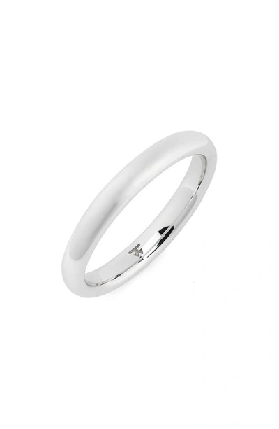 Shop Tom Wood Slim Polished Classic Sterling Silver Band In 925 Sterling Silver