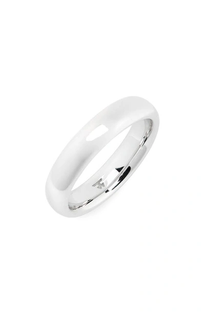 Shop Tom Wood Medium Polished Classic Sterling Silver Band In 925 Sterling Silver