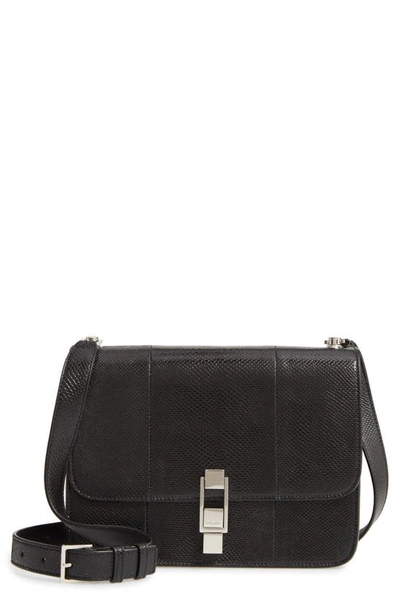 Shop Saint Laurent Le Carre Genuine Snakeskin Shoulder Bag In Noir