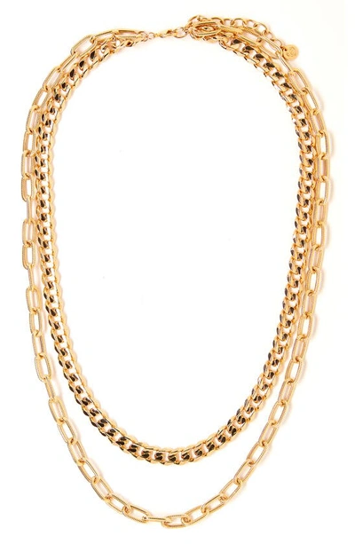 Shop Tess + Tricia Quinn Layered Necklace In Gold