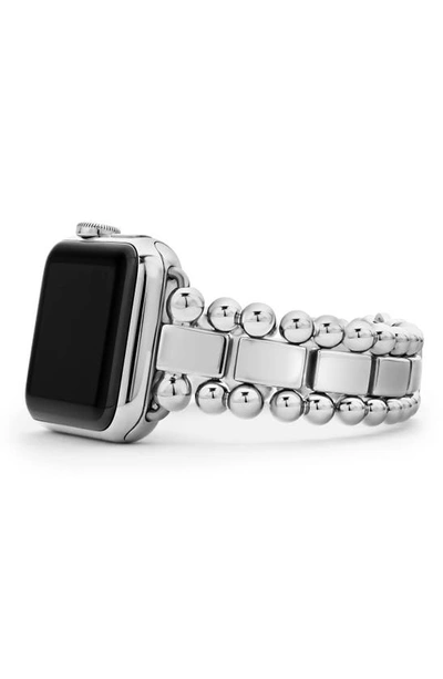 Shop Lagos Smart Caviar Apple Watch® Watchband In Silver