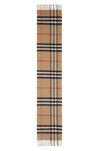 Shop Burberry Giant Icon Check Cashmere Scarf In Archive Beige