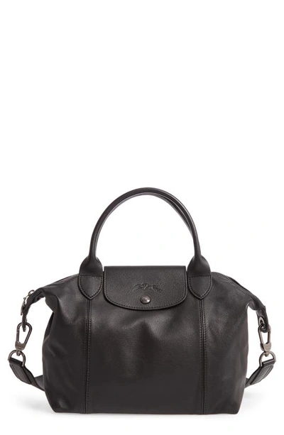 Longchamp Le Pliage Cuir Medium Leather Hobo Bag