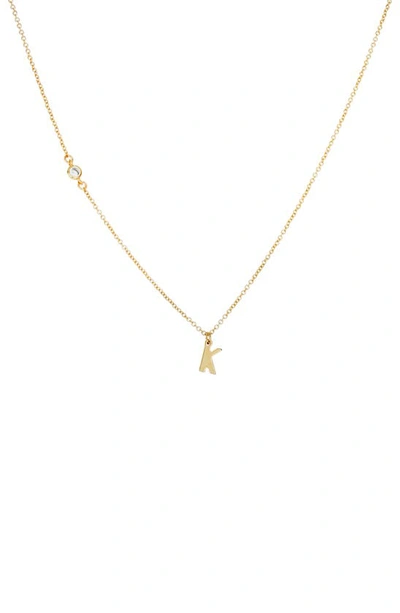 Shop Panacea Initial Pendant Necklace In Gold K