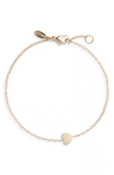 Shop Anzie Love Letter Heart Bracelet In Gold