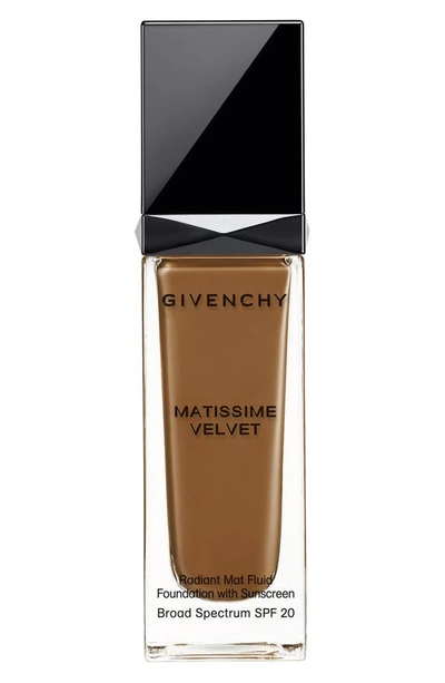 Shop Givenchy Matissime Velvet Radiant Matte Fluid Foundation Spf 20 In 10 Mocha