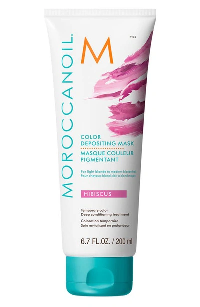 Shop Moroccanoilr Color Depositing Mask Temporary Color Deep Conditioning Treatment, 6.7 oz In Hibiscus
