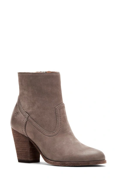 Shop Frye Essa Bootie In Dark Ash Nubuck Leather