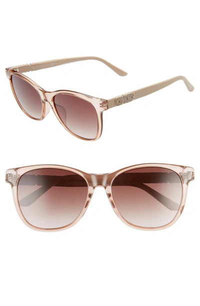 Shop Jimmy Choo June 56mm Special Fit Sunglasses In Nude Pink/ Brown Gradient