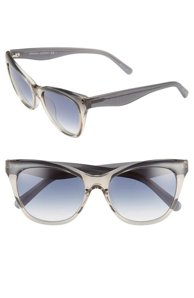Shop Rebecca Minkoff Lark 54mm Gradient Cat Eye Sunglasses In Blue/ Dark Blue Grad