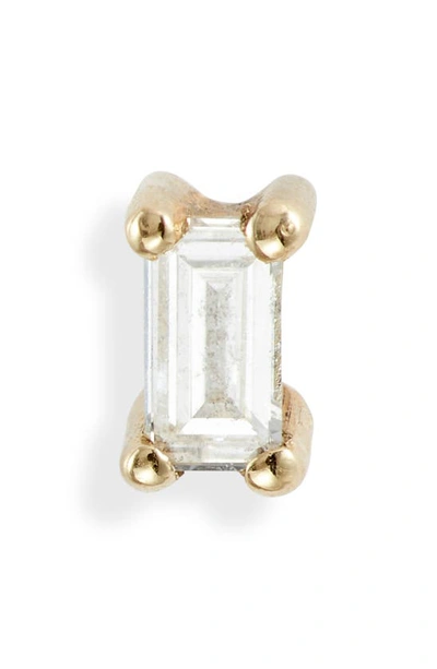 Shop Jennie Kwon Designs Diamond Baguette Stud Earring In Yellow Gold/ Diamond