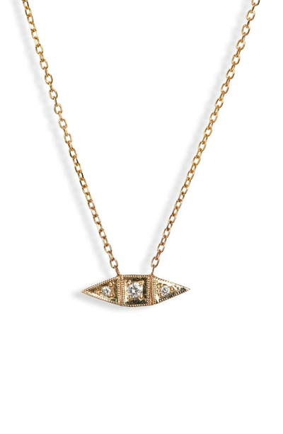 Shop Jennie Kwon Designs Deco Point Diamond Necklace In Yellow Gold/ Diamond