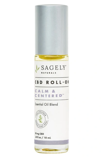 Shop Sagely Naturals Calm & Centered Cbd Roll-on Essential Oil Blend
