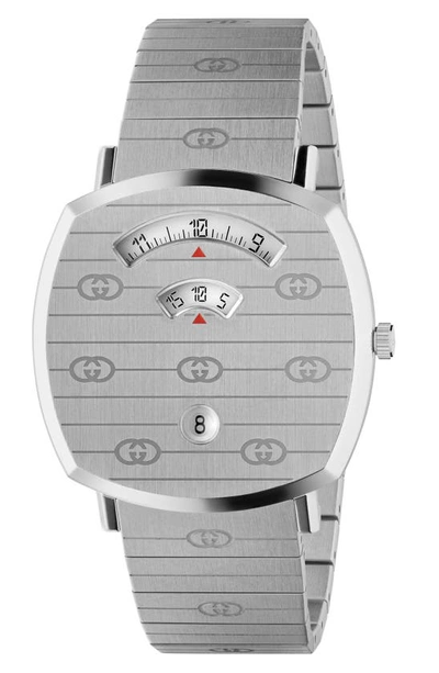 Shop Gucci Grip Bracelet Watch, 38mm In Silver