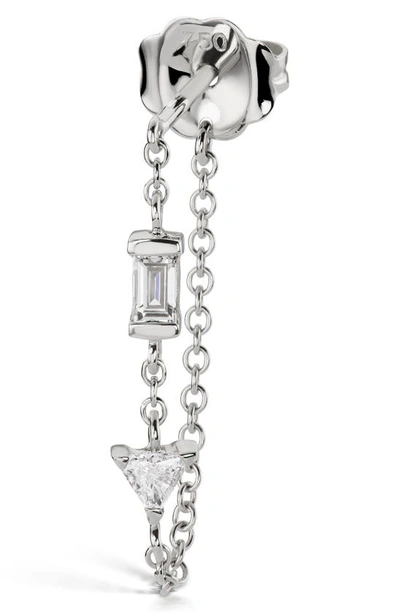 Shop Maria Tash Diamond Chain Wrap Stud Earring In White Gold/ Diamond