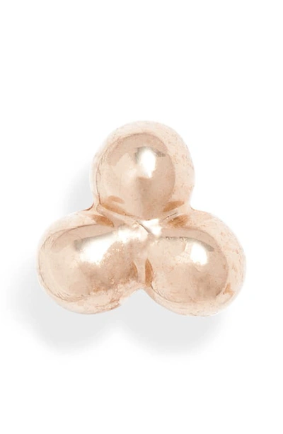 Shop Maria Tash 3-ball Trinity Stud Earring In Rose Gold