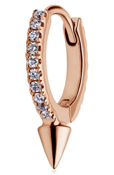 Shop Maria Tash Single Spike Eternity Clicker Earring In Rose Gold/ Diamond