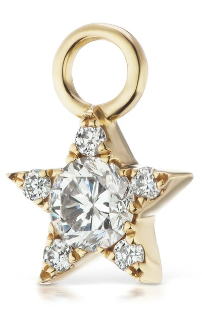 Shop Maria Tash Diamond Star Earring Charm In Yellow Gold/ Diamond