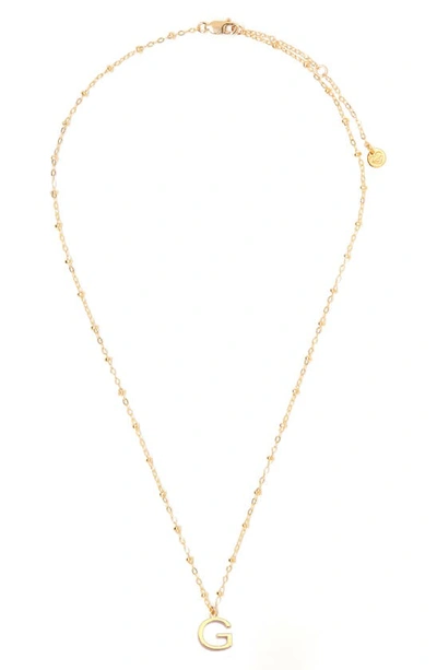 Shop Tess + Tricia Initial Pendant Necklace In Gold G
