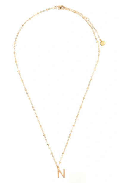 Shop Tess + Tricia Initial Pendant Necklace In Gold N