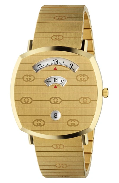 Shop Gucci Grip Bracelet Watch, 38mm In Gold