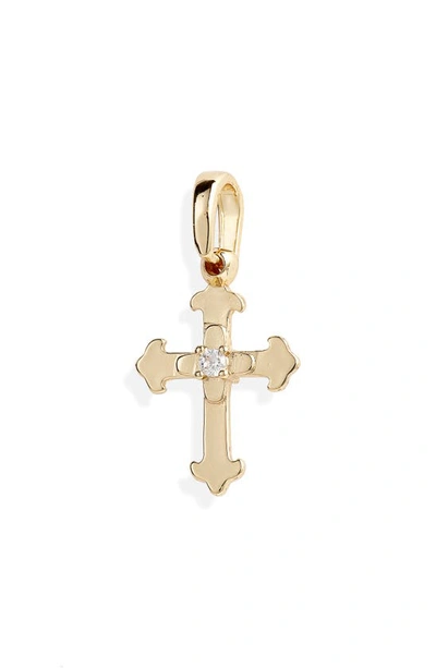 Shop Melinda Maria Icons Cross Charm In Gold
