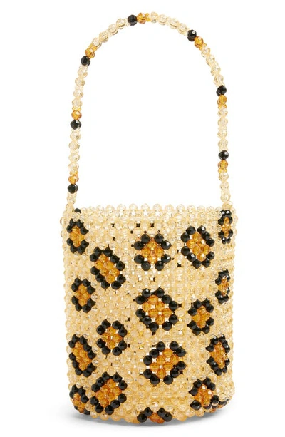Shop Susan Alexandra Leopard Beaded Bucket Bag In Multi