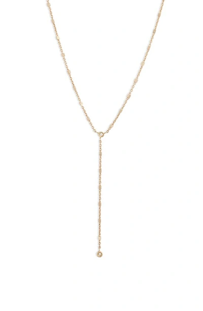 Shop Jennifer Zeuner Monica Diamond Y-necklace In Yellow Vermeil