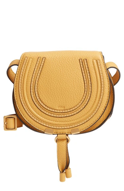 Shop Chloé Small Marcie Crossbody Bag In Honey Gold