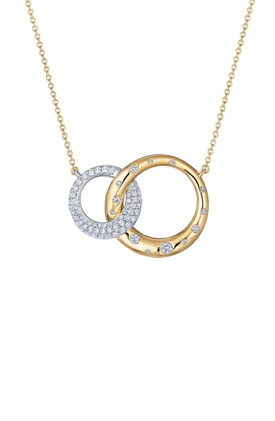 Shop Kwiat Cobblestone Interlocking Pendant Necklace In Yellow Gold/ White Gold